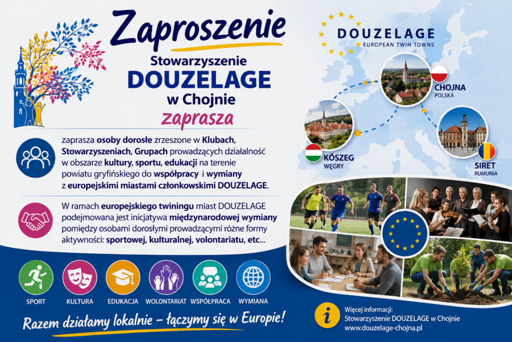 Zaproszenie Stowarzyszenie Douzelage w Chojnie 51ec35f2 f12d 4eba 946a ab7defb90772