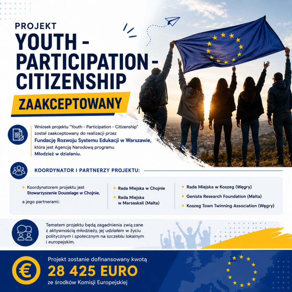 Projekt Youth - Participation - Citizenship zaakceptowany wydarzenie