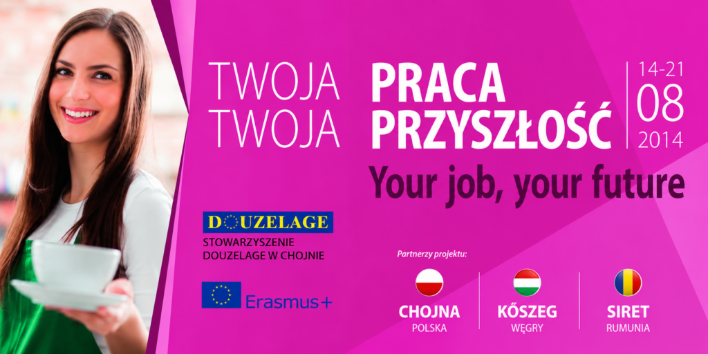 Zaproszenie do programu Erasmus+, Węgry, Rumunia baner
